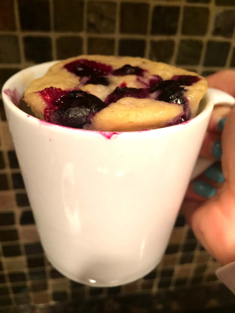 how to make blueberry banana mug cake