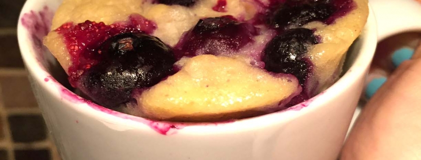 Healthy Gluten Free Blueberry Banana Mug Cake