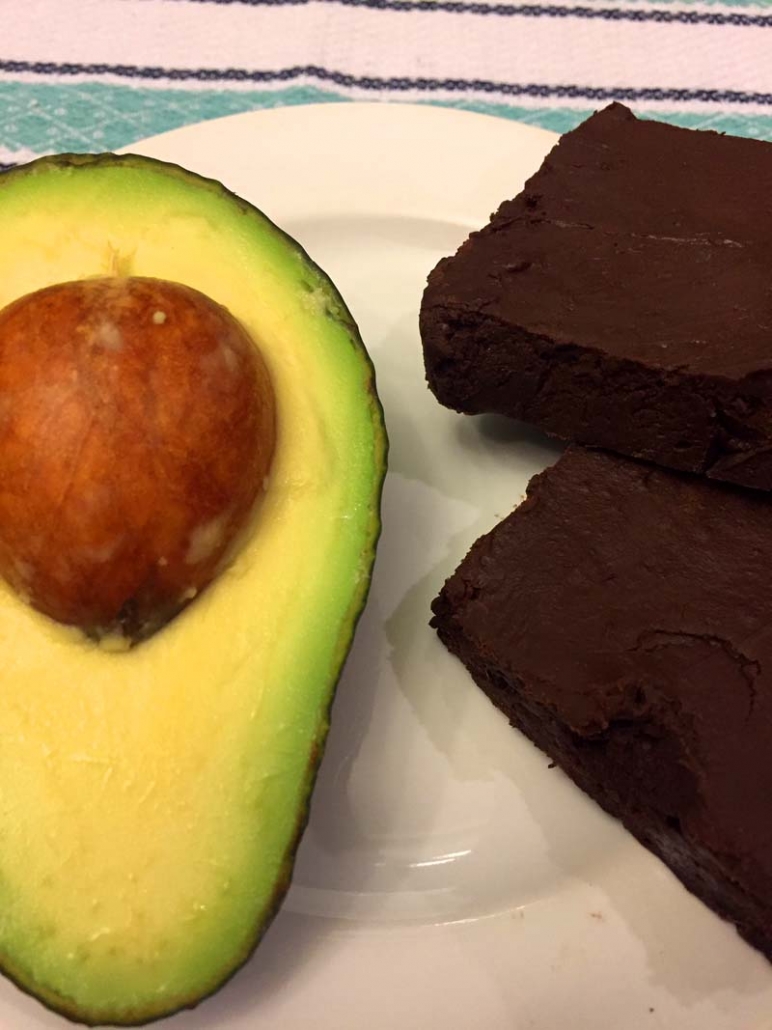 Gluten-free avocado brownies