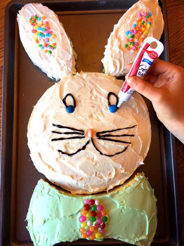 Decorating Easter Bunny Cake