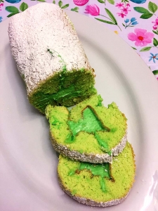 Saint Patrick's Day Irish Green Roll Cake