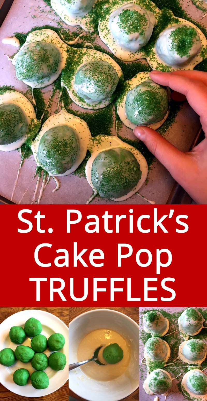 St. Patrick\'s Day Green Cake Pops Truffles