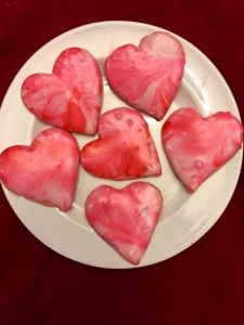 Valentine's Day Heart Cookies With Pink Icing