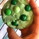 Cookies made with green mint m&m's candy