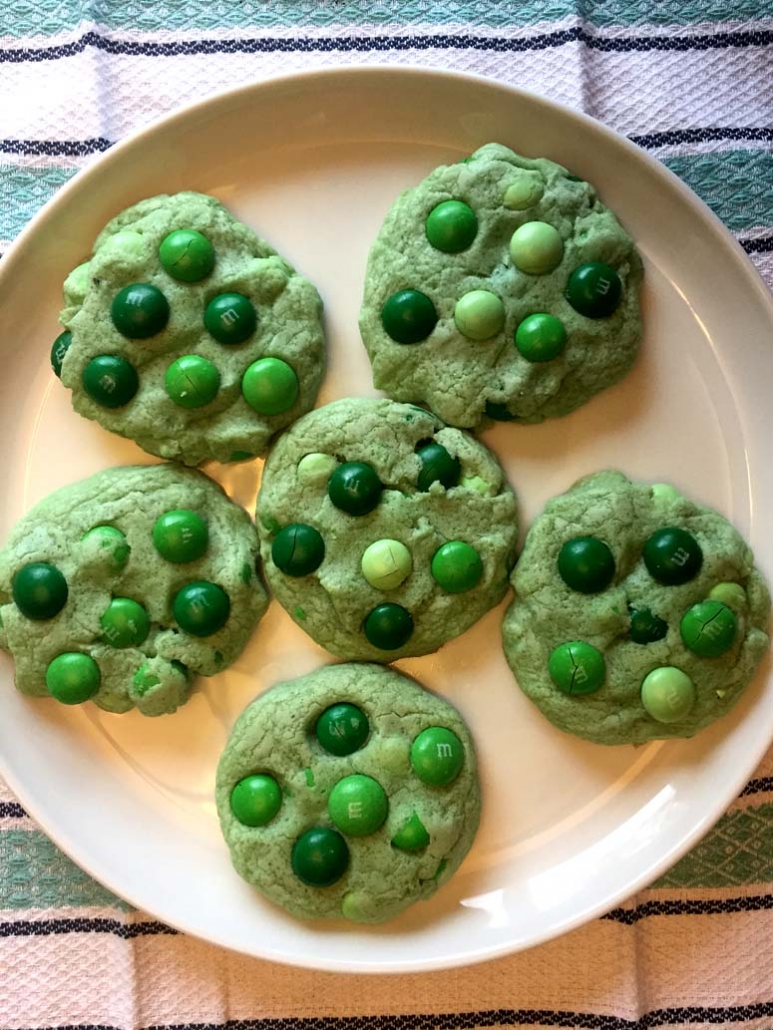 mint m&m cookies