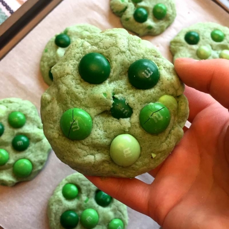 Green Mint M&M's Cookies