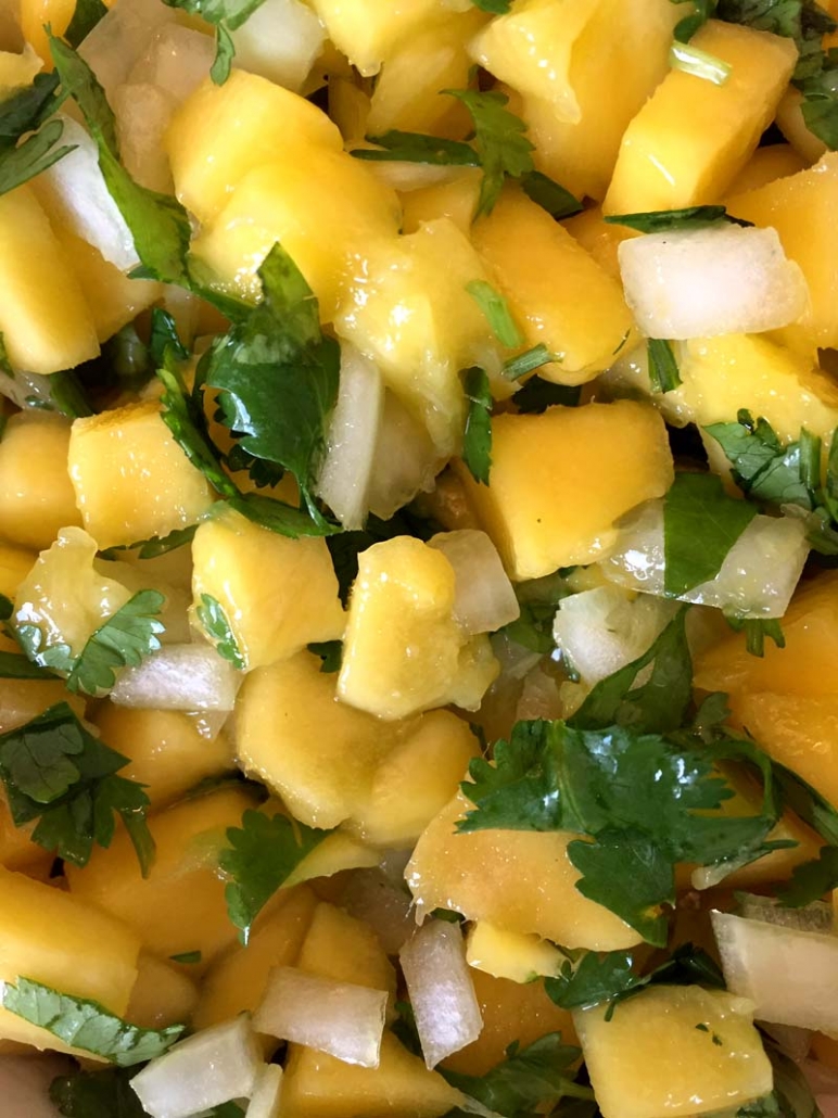 healthy vegan mango salsa