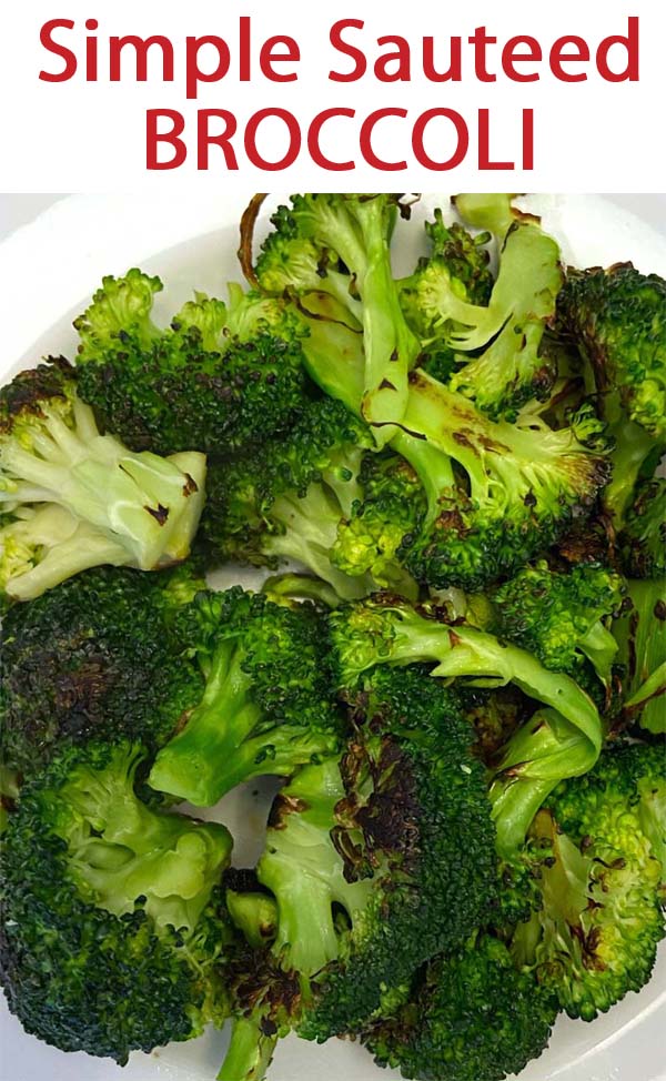 This simple sauteed broccoli is so easy to make, healthy and delicious!  Pan fried broccoli is so crispy and good!