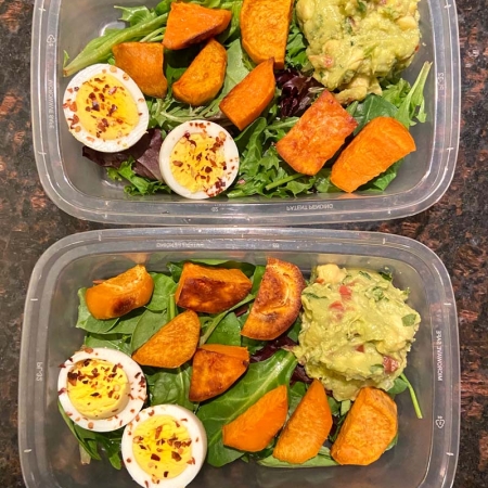 sweet potato egg avocado meal prep