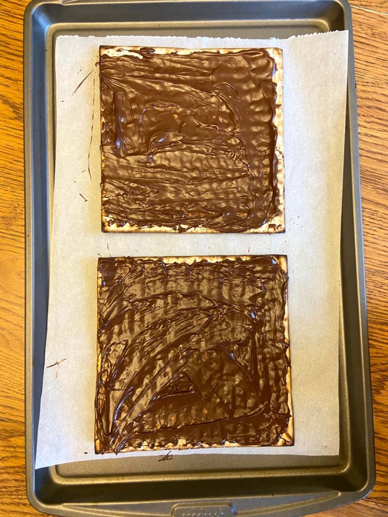 easy chocolate matzah