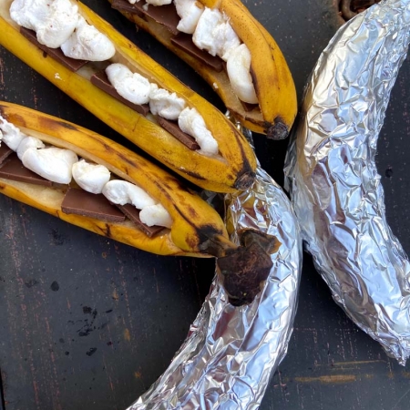 campfire grilled banana boats recipe