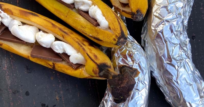 campfire grilled banana boats recipe