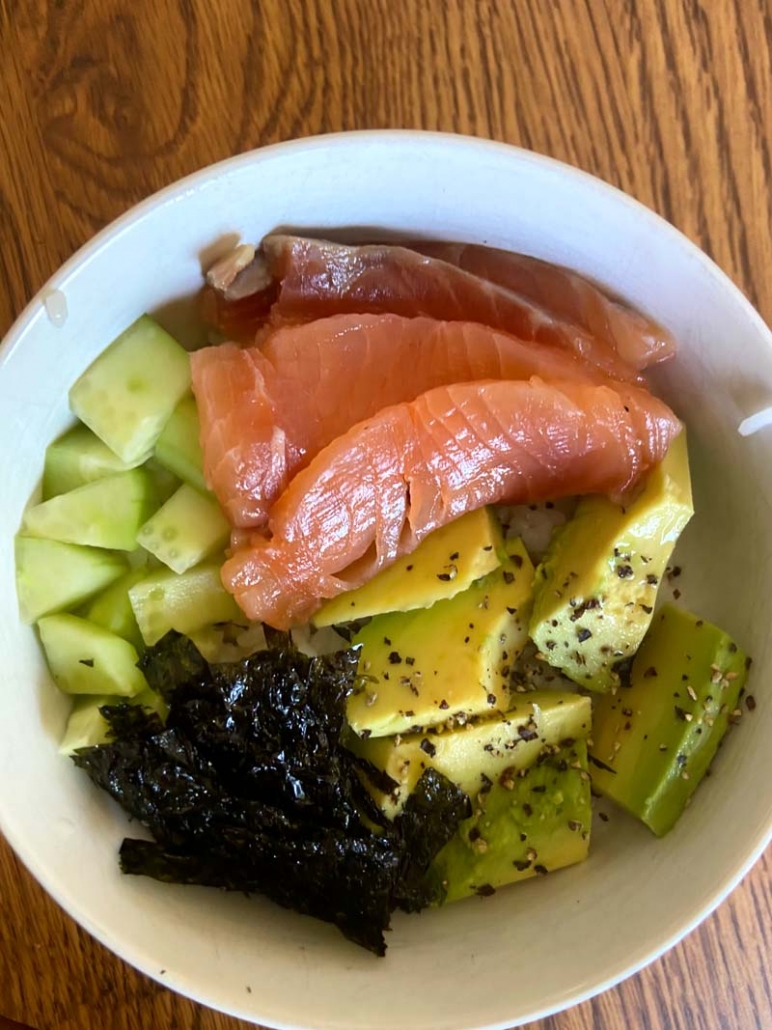 Salmon poke bowl