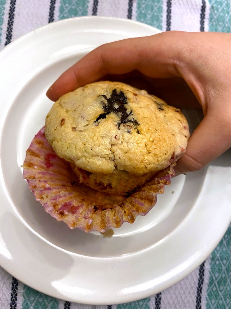 Chocolate raspberry muffin