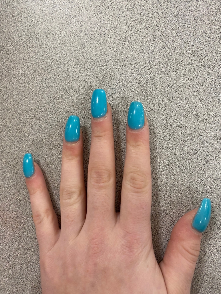 aqua blue nail designs