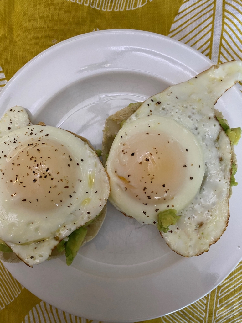 easy avocado toast english muffin