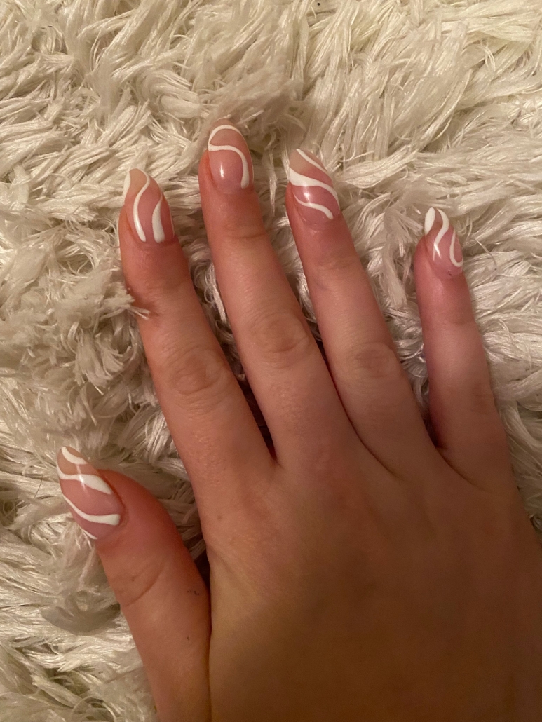 white nail design