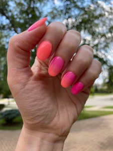 Pink And Orange Ombre Nails Design Ideas - Sunset Nails