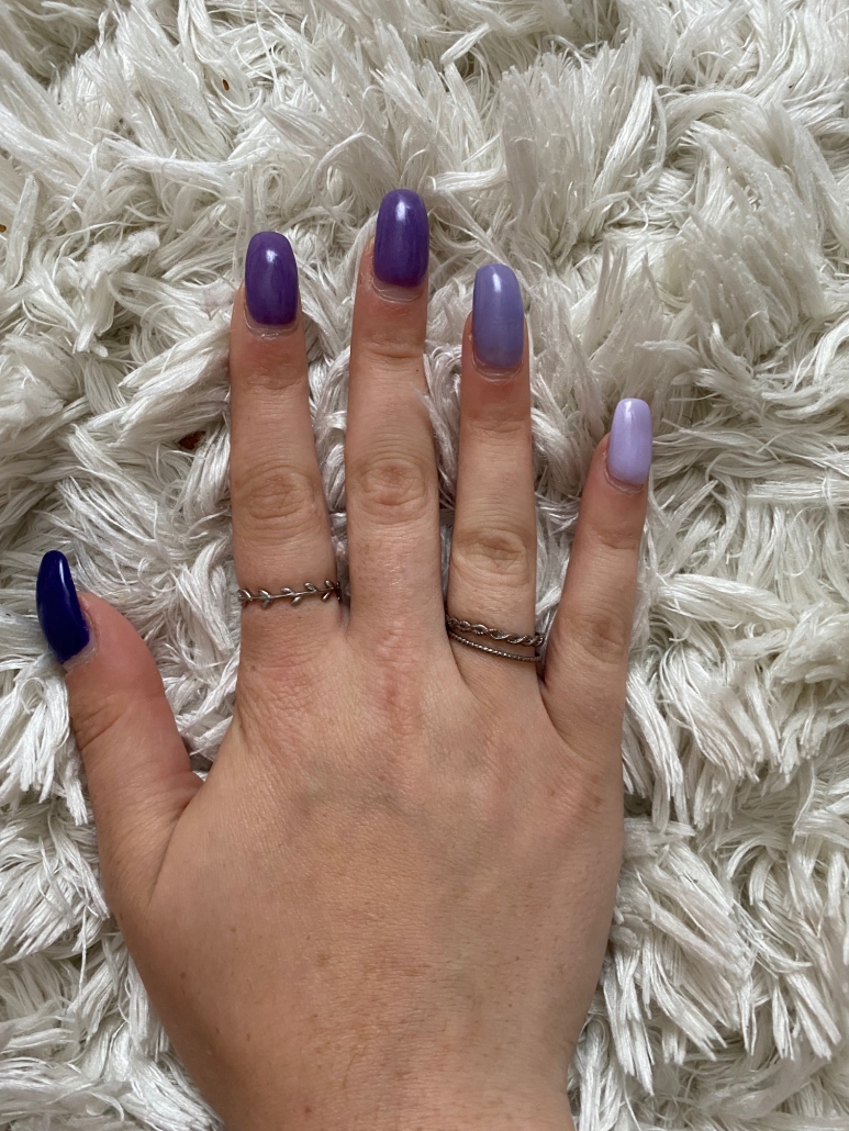bright purple nail design