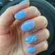 Light Blue Nail Ring Finger Design With Swirls