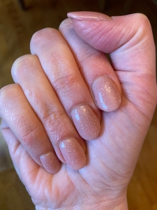 Nude Nails With Glitter