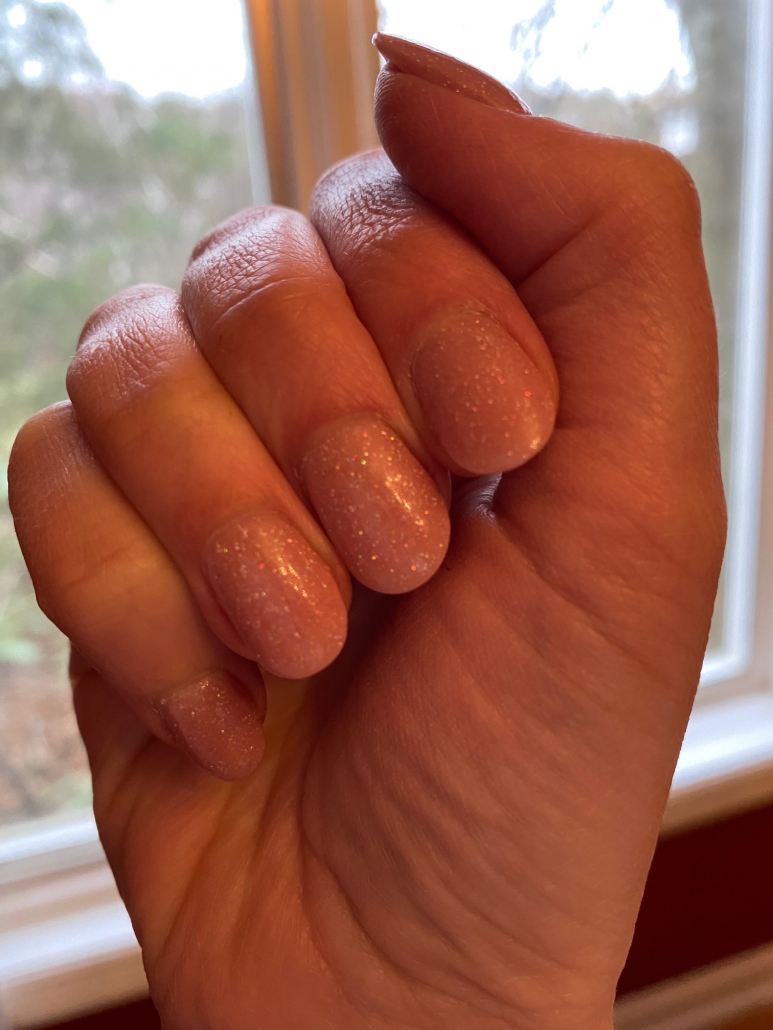 Nude Nails With Glitter