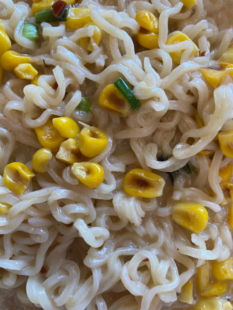 corn mayo egg ramen 