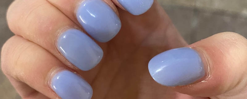 Light Blue Soft Square Nails Shape