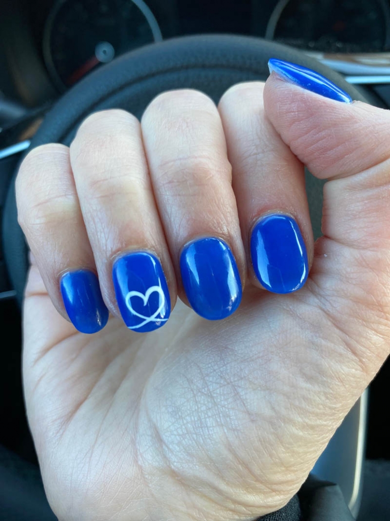 Valentine's Blue Nails