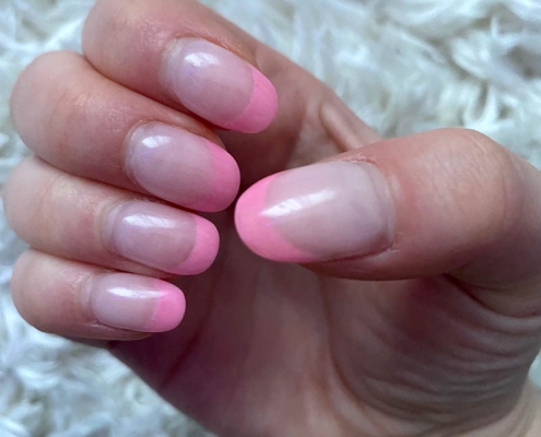 February Nails French Pink Tips