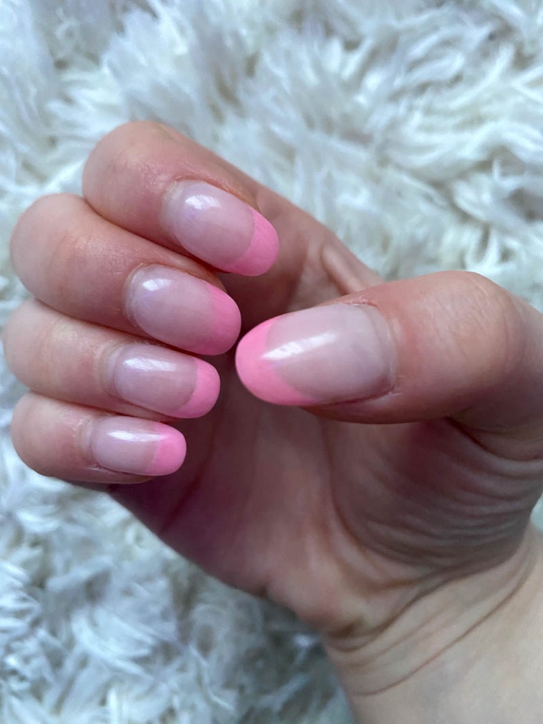 February Nails French Pink Tips