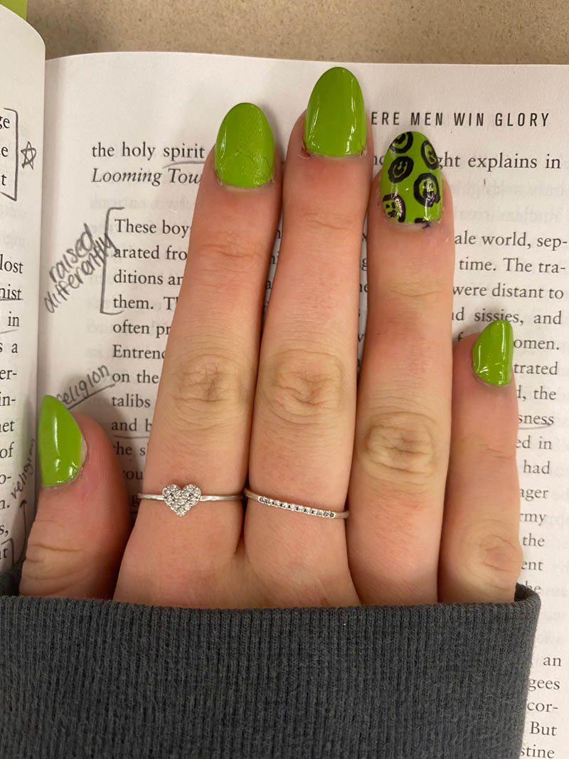 Neon Green Nails - Lime Green Nails With Smiley Face Design Tutorial