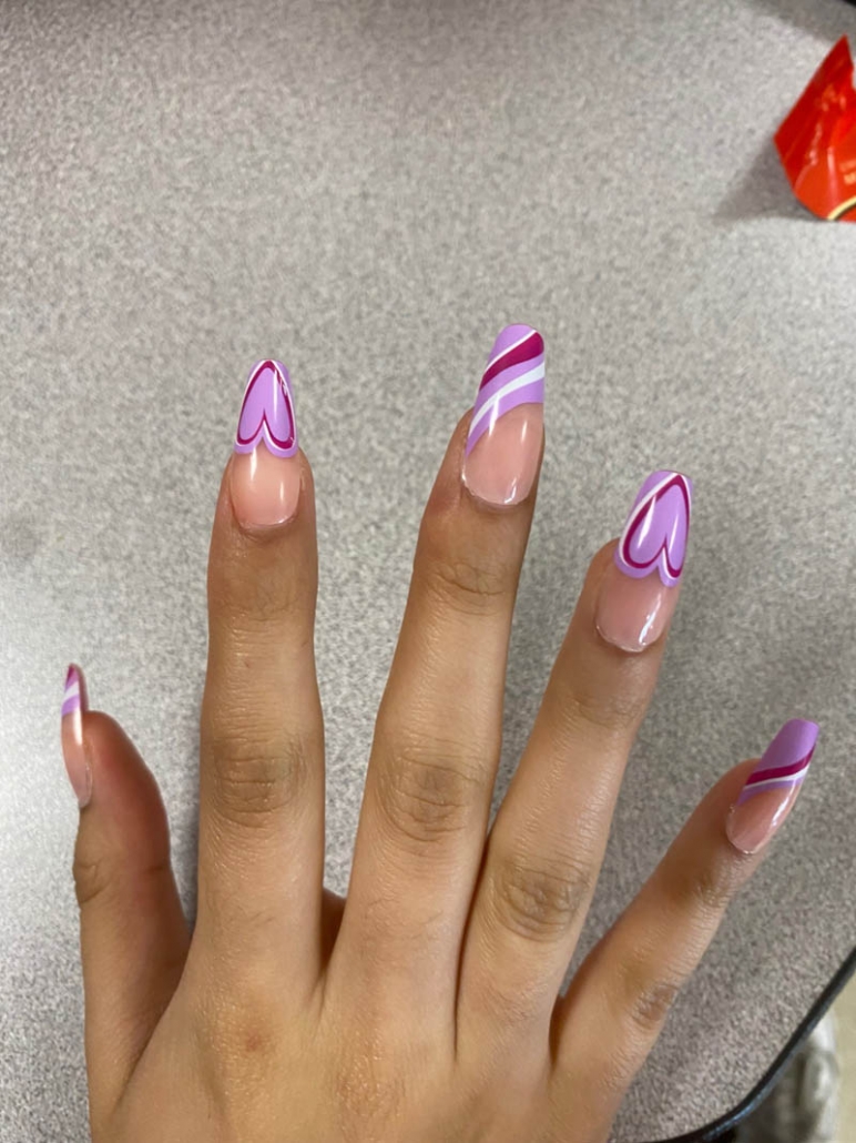 heart nails design