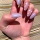 Light Purple Nails Design With Flowers