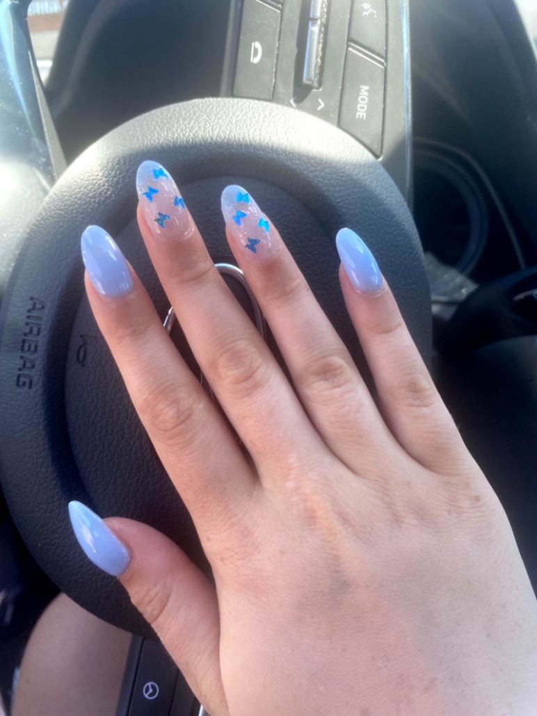 Light Blue Butterfly Nails Design Idea Vibrant Guide 