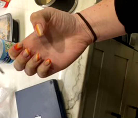 Nail Design With Red Orange Yellow Stripes Ideas