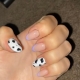 Cow Print Nails Design With French Combo