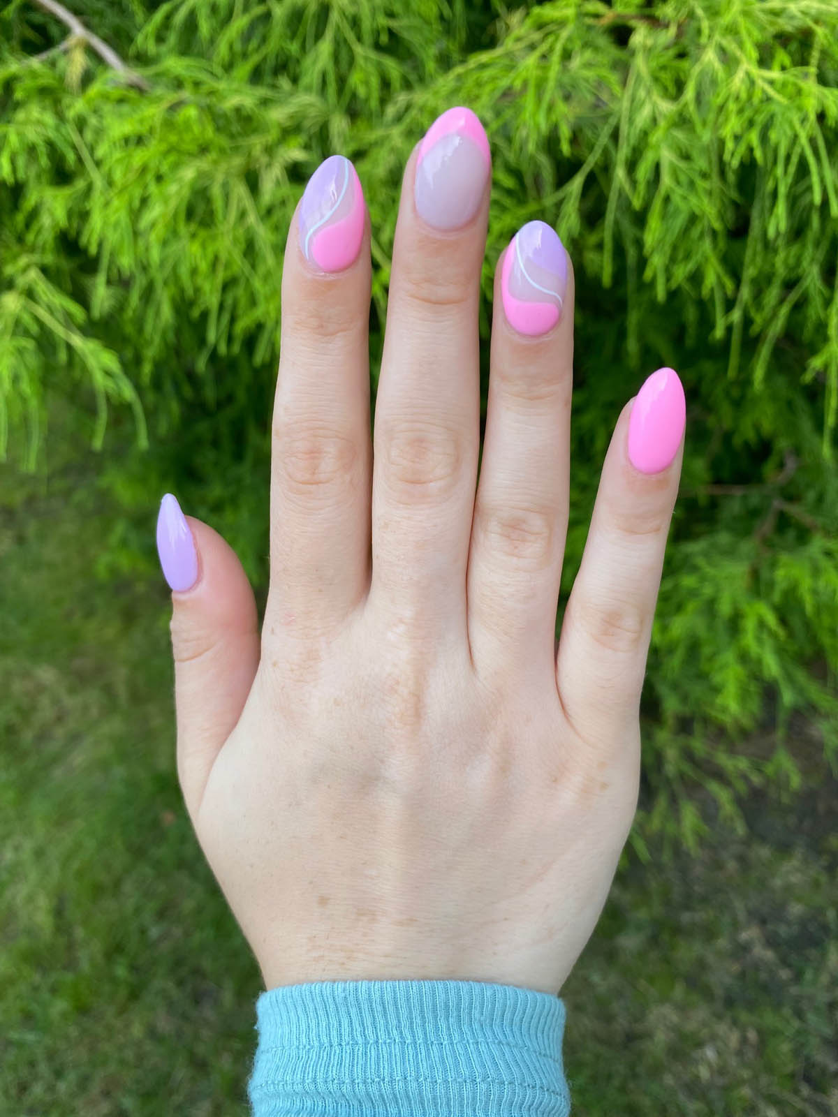 Pink And Purple Nails Design Tutorial