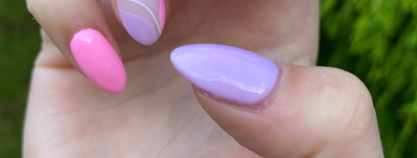 pink and purple nails design