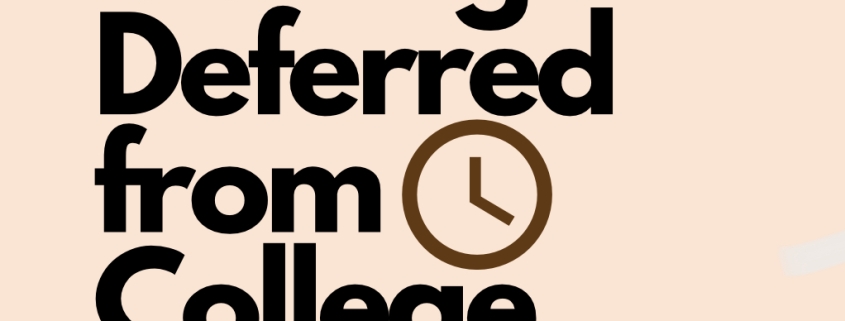 What to do when deferred from college