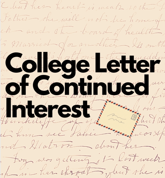 Letter Of Continued Interest For College – Vibrant Guide