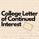 Letter of Continued Interest