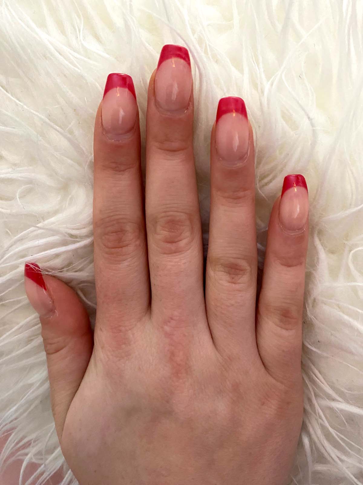 Red French Tip Nails Vibrant Guide 9682