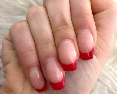 Red French tip