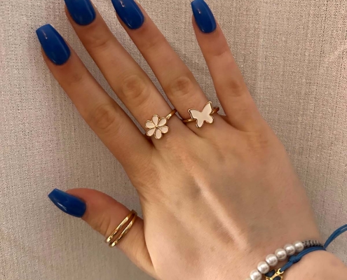 Coffin nails blue