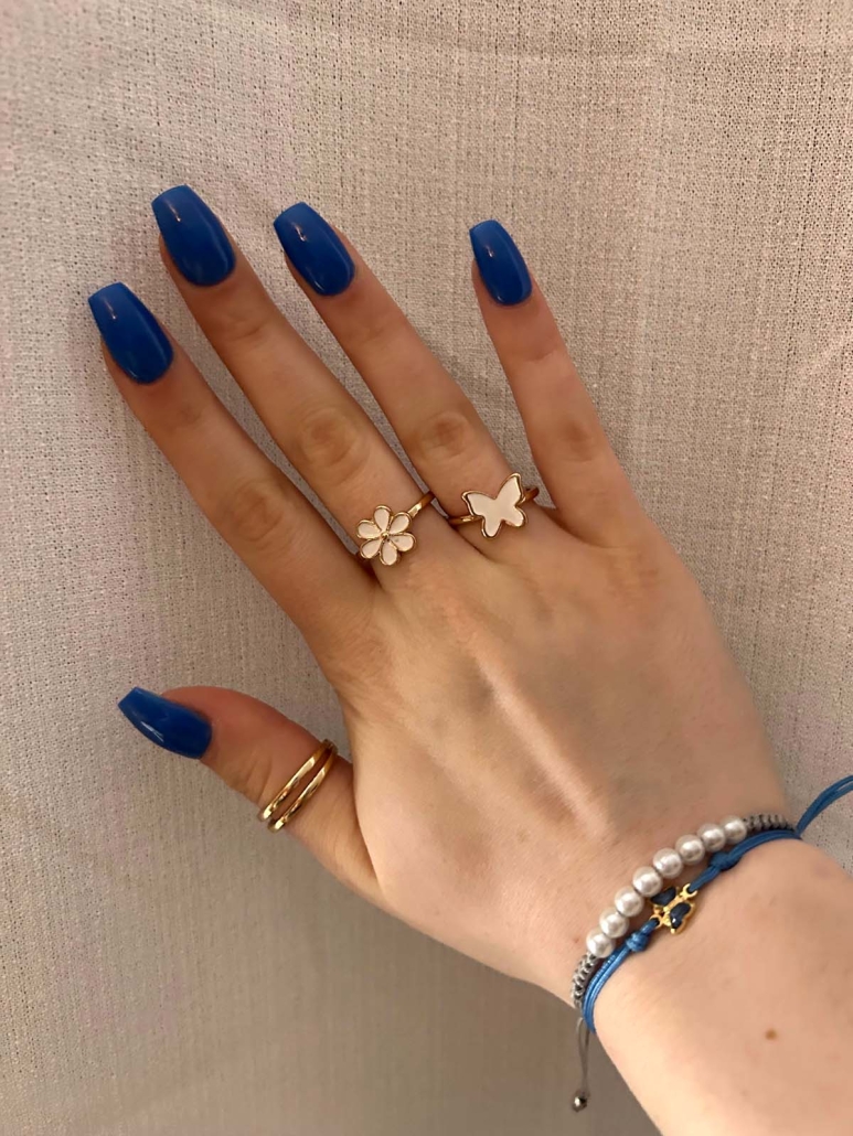 Coffin nails blue