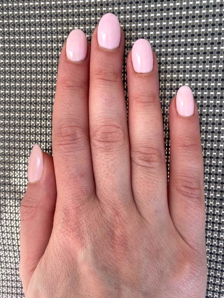 pastel pink nail polish