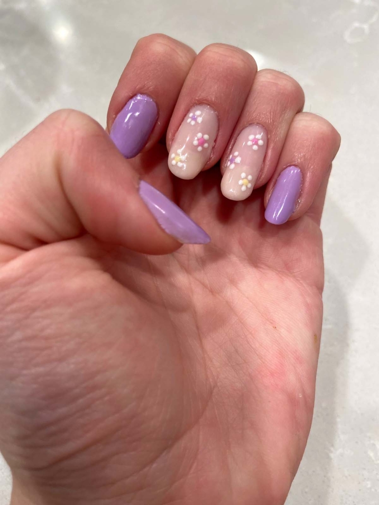 Purple summer nails