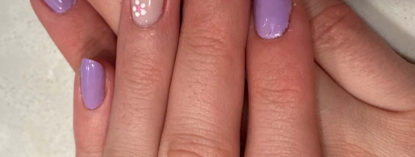 Purple summer spring nails