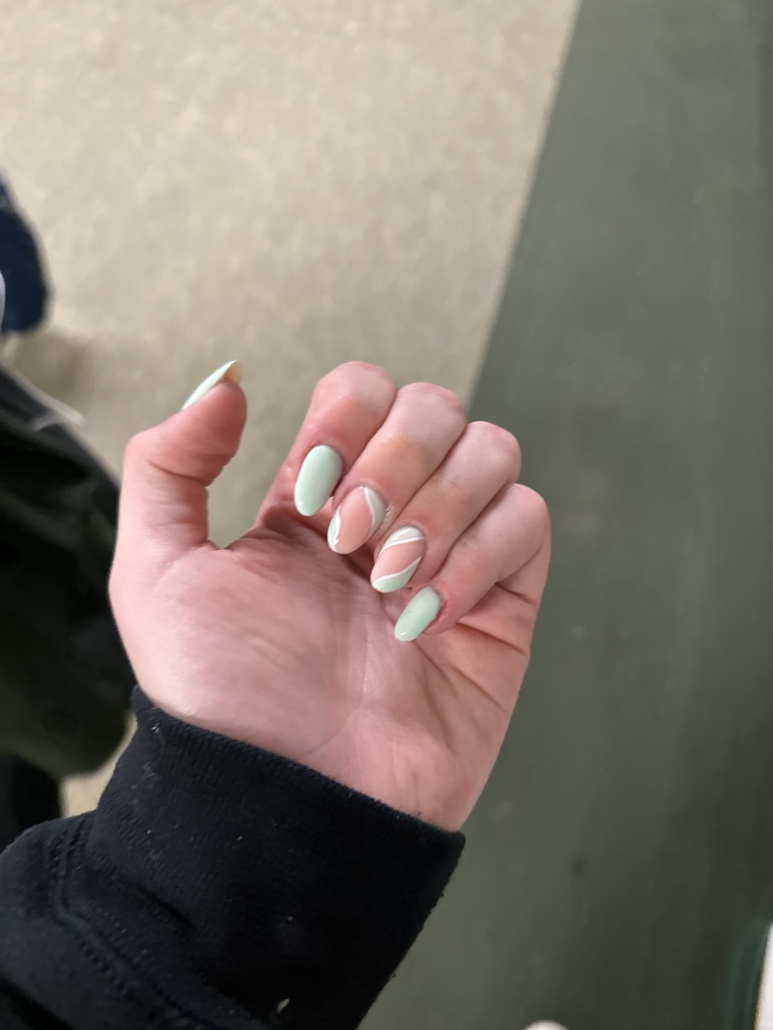 mint green nail designs